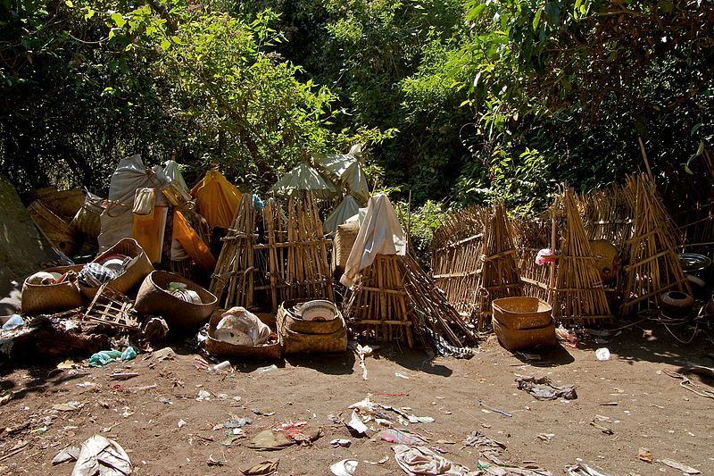 800px bamboo cages for the deceased in trunyan bali